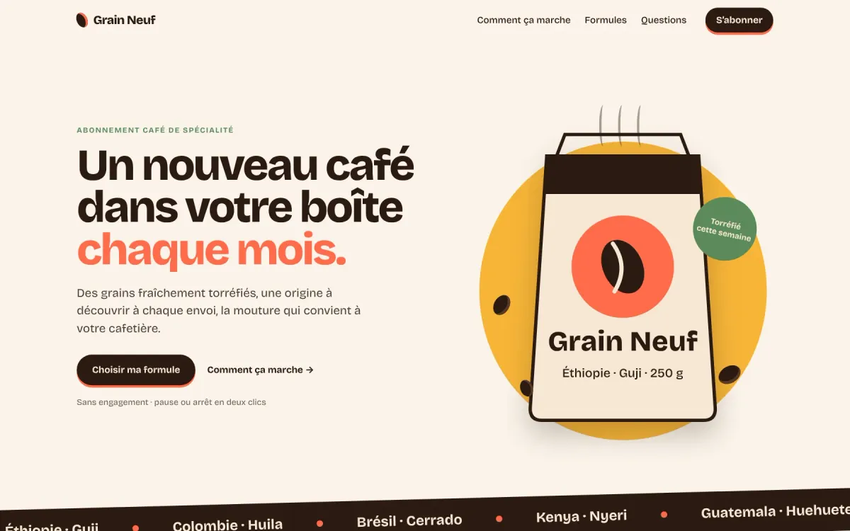 Capture de la démonstration Grain Neuf